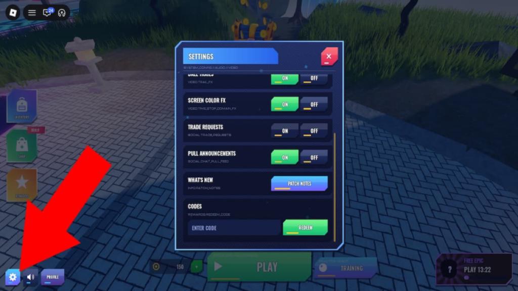 How to redeem codes in Anime Ball vs Ball