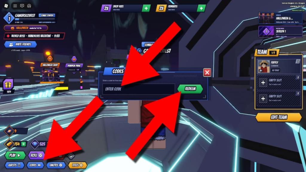 How to redeem Anime Mania Remastered codes in Roblox by opening the Codes menu, entering a code, and clicking Redeem.
