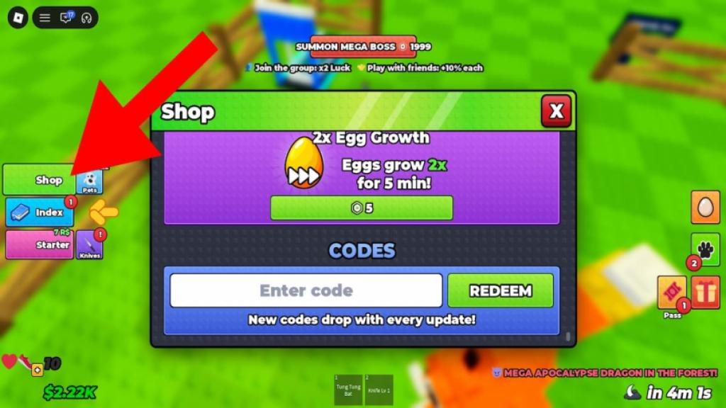 How to redeem codes in Beat The Boss and Steal