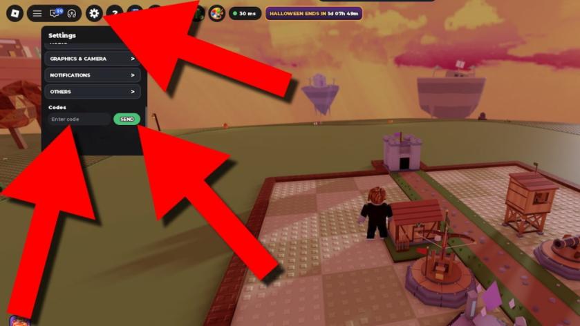 How to redeem Build a Tower Defense codes in Roblox by opening Settings, entering a code in the Codes field, and clicking Send.