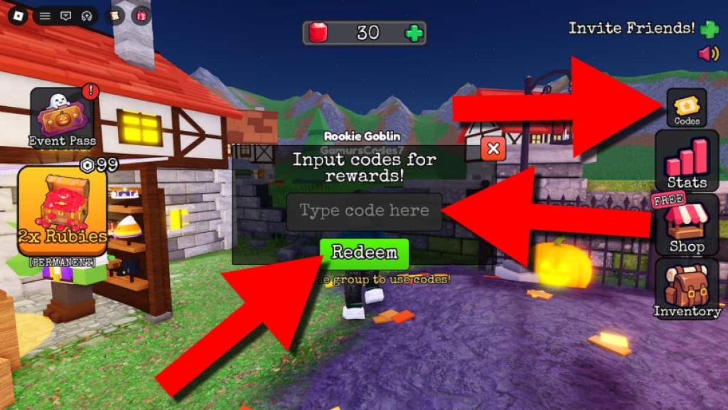 How to redeem Collect The Coins codes in Roblox by opening the Codes menu, entering a code, and clicking Redeem.