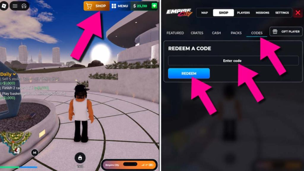 How To Redeem Empire City Codes