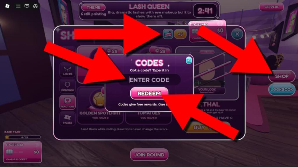 How to redeem Facecard Makeup Showdown codes