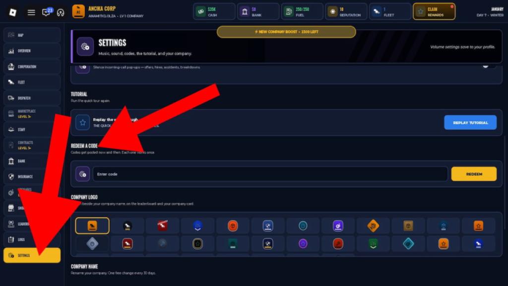 How to redeem Fleet Empire codes.