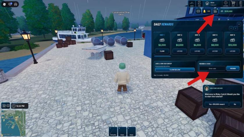 How to redeem Risky Catch Codes