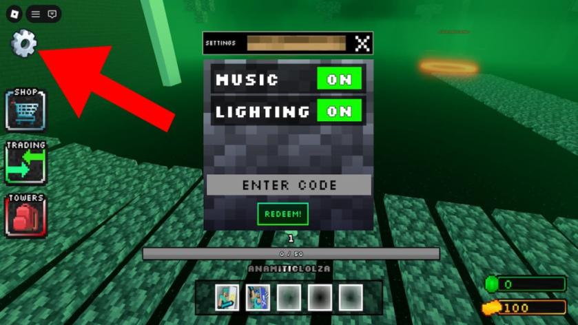 How to redeem codes in Unstable Tower Defense 