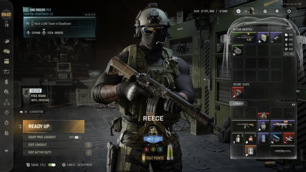 MW4 DMZ menu screen