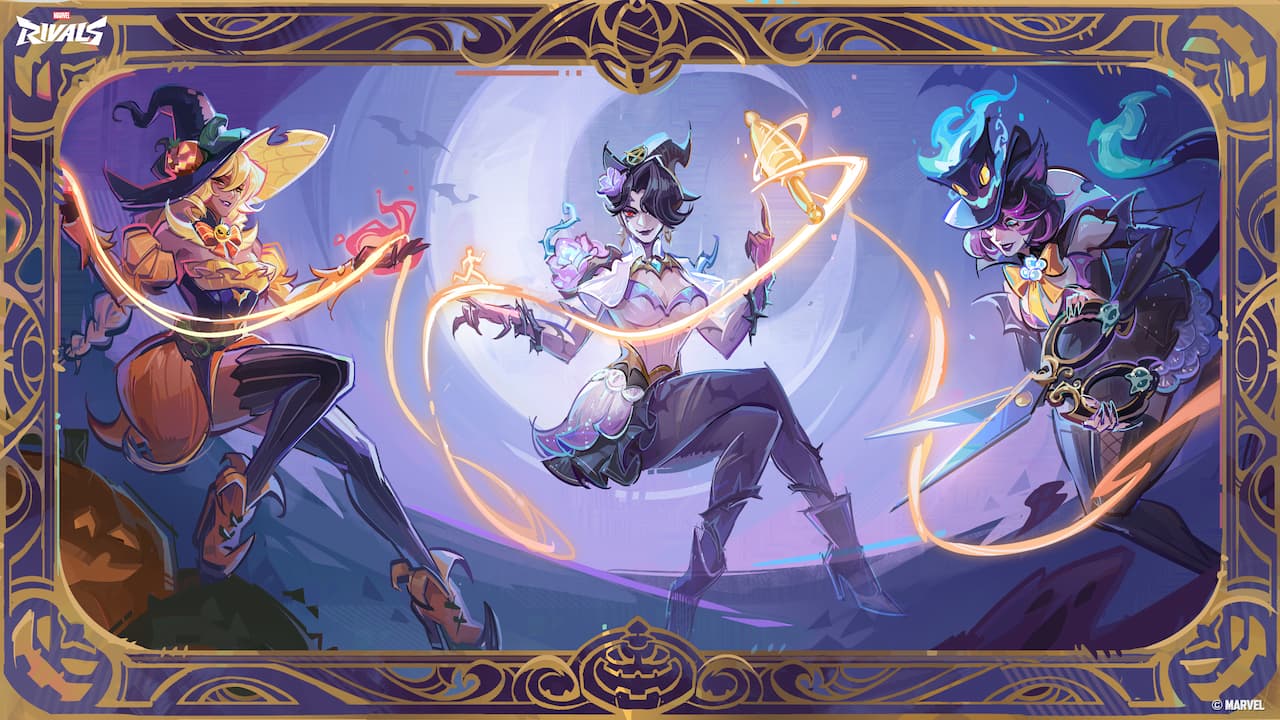 Three witches weaving magic together in marvel rivals