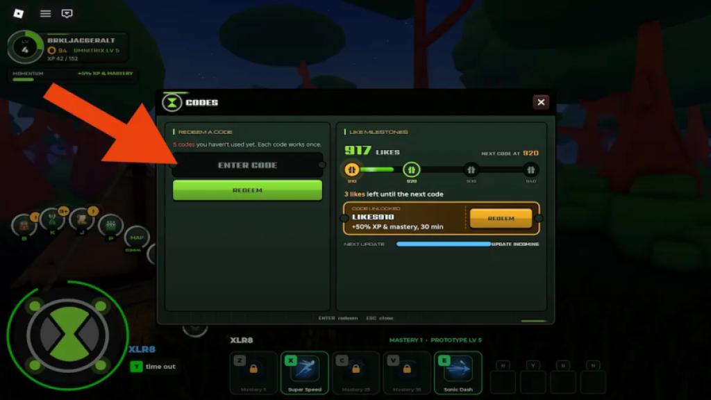 omni heroes how to redeem codes