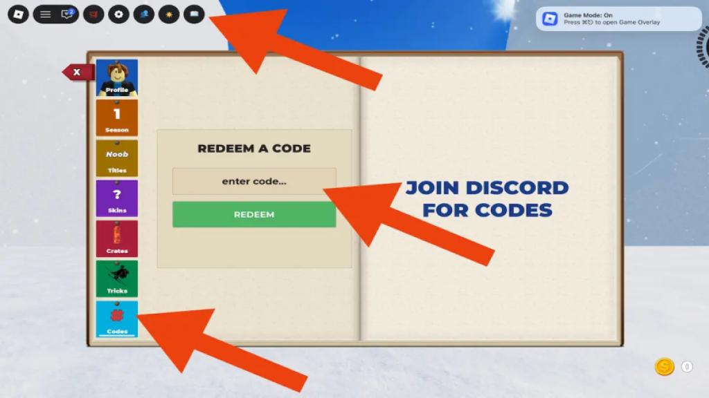 roblox ski how to redeem codes