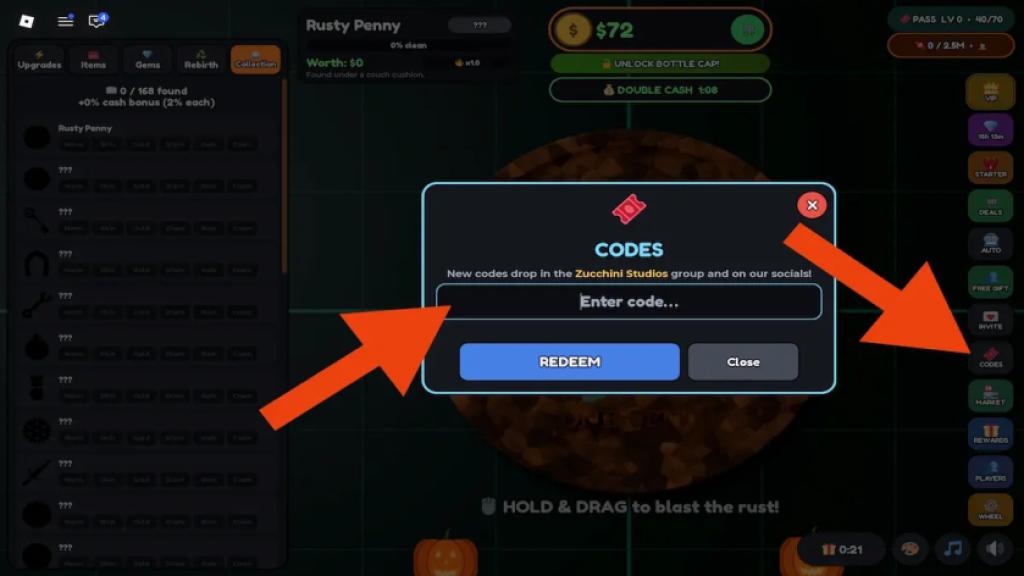 rust blaster how to redeem codes