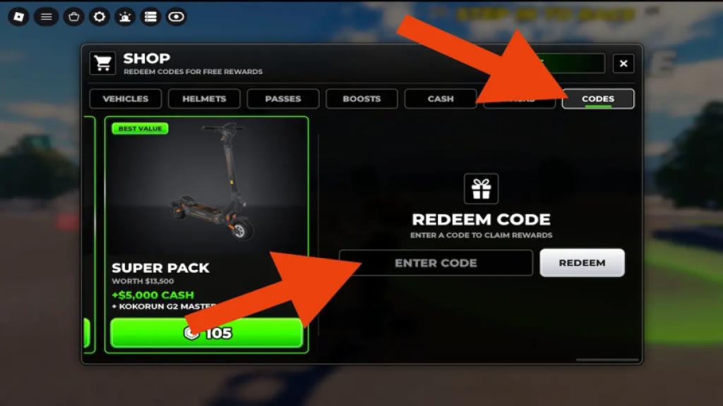 scooter empire how to redeem codes