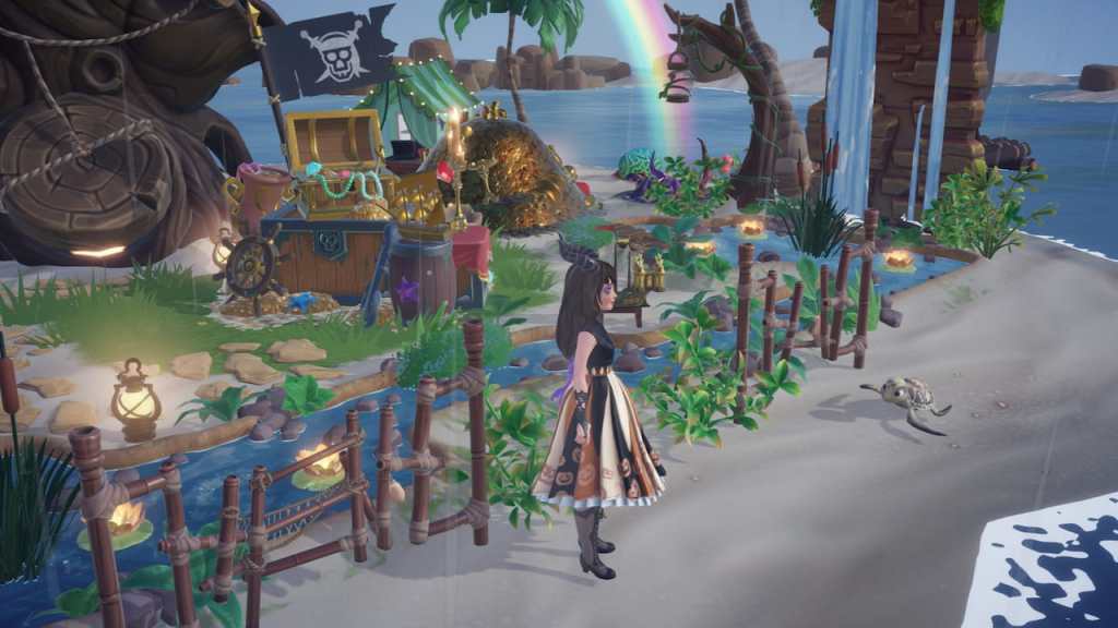Sea Turtle on beach in Disney Dreamlight Valley