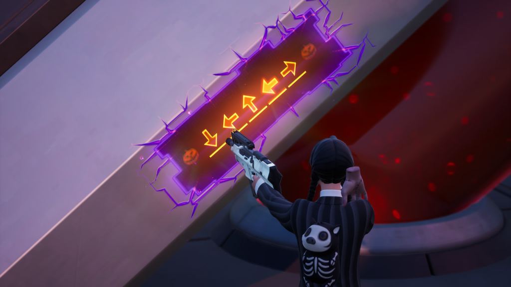 Looking at spooky cheat code in fortnite