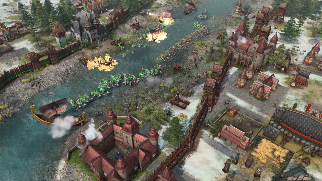 A fight scene in Age of Empires 4