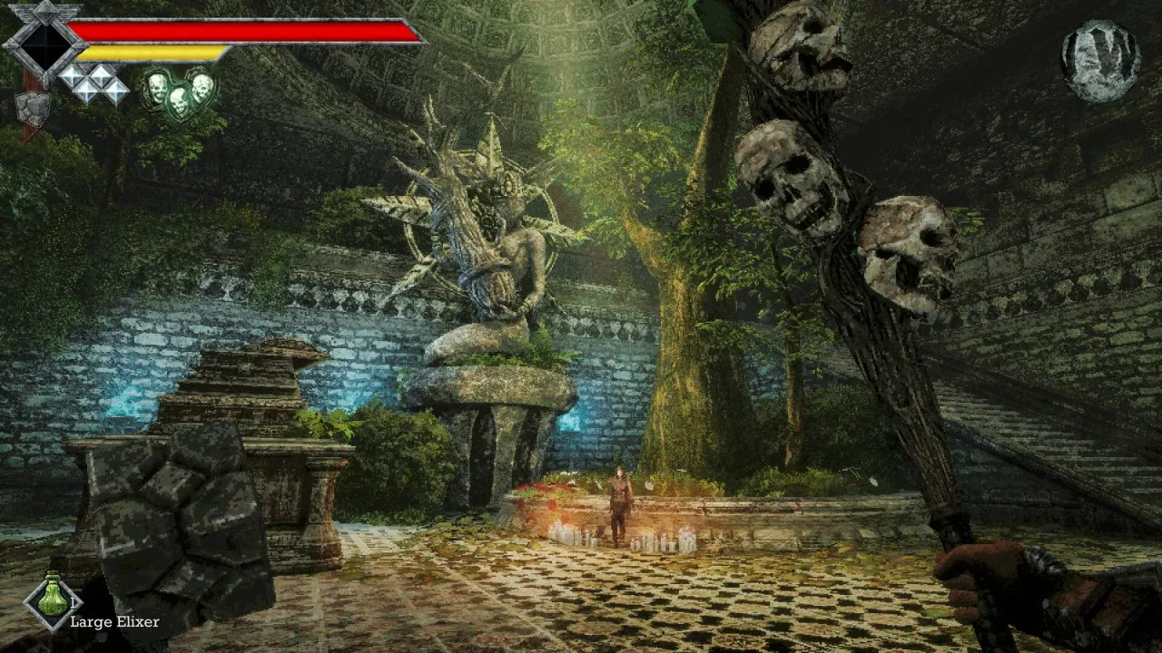 Killing an enemy in Queen's Domain