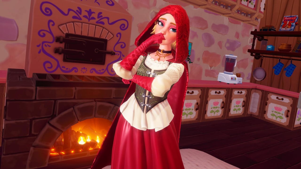 Standing in kitchen preparing to cook in disney dreamlight valley