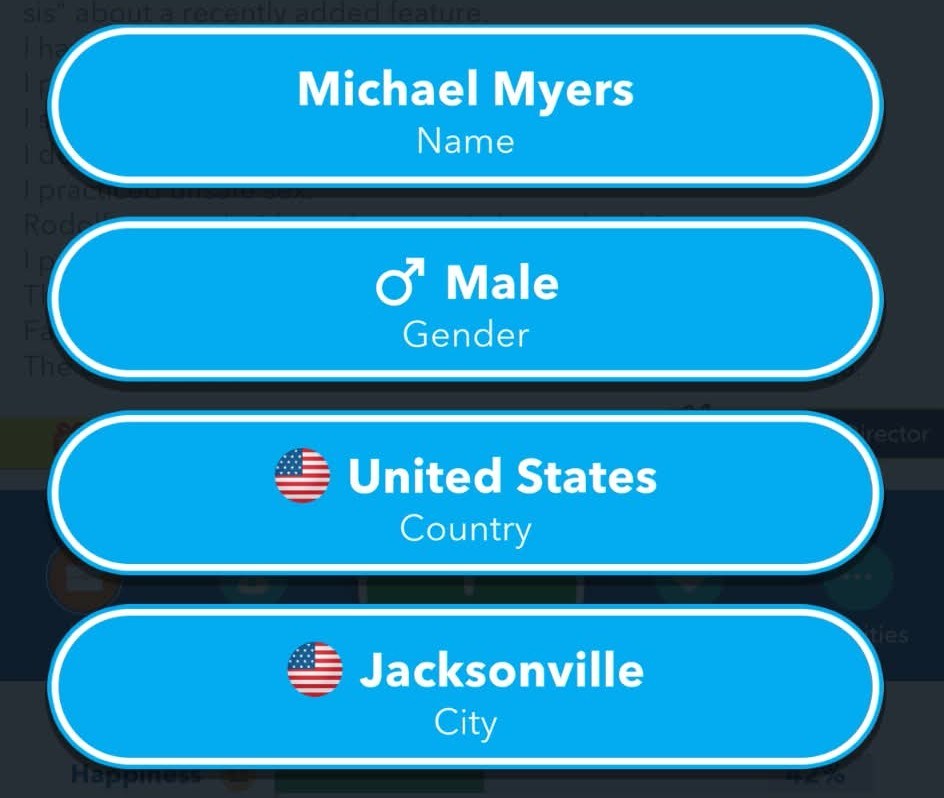 creating new character who is a male in the united states in bitlife