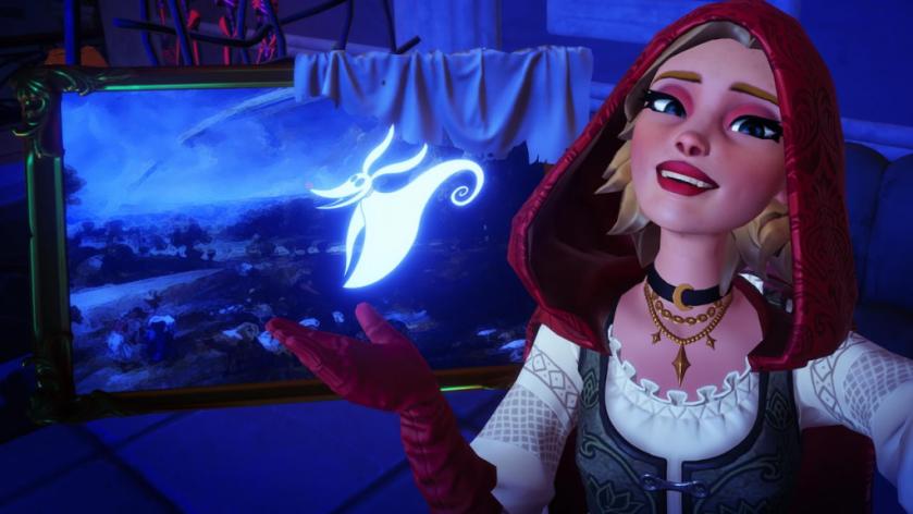 Player taking picture with zero trapped in portrait in disney dreamlight valley