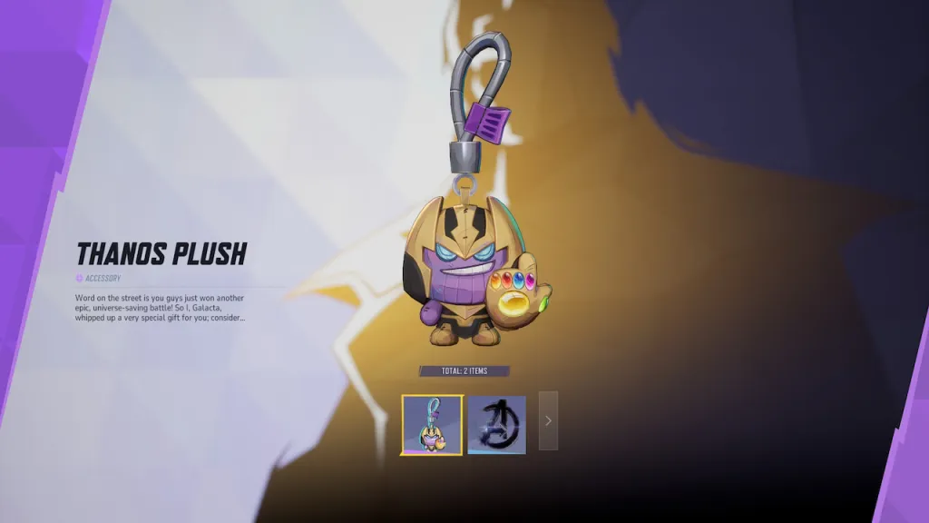 Thanos plush in marvel rivals