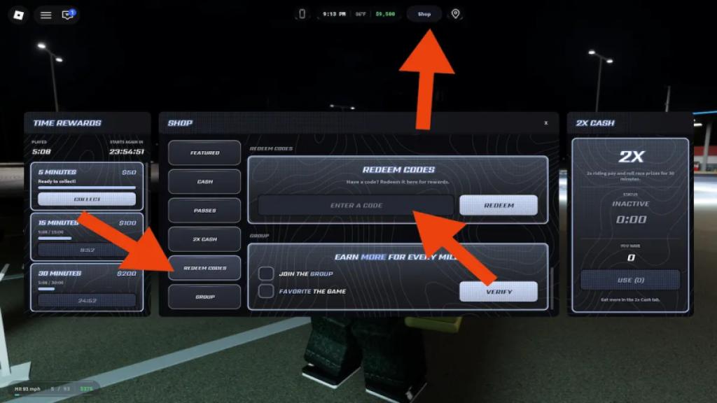 throttle how to redeem codes