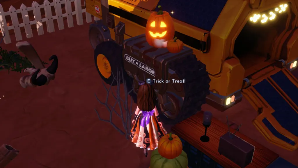 Going trick or treating at wall-e's house in disney dreamlight valley