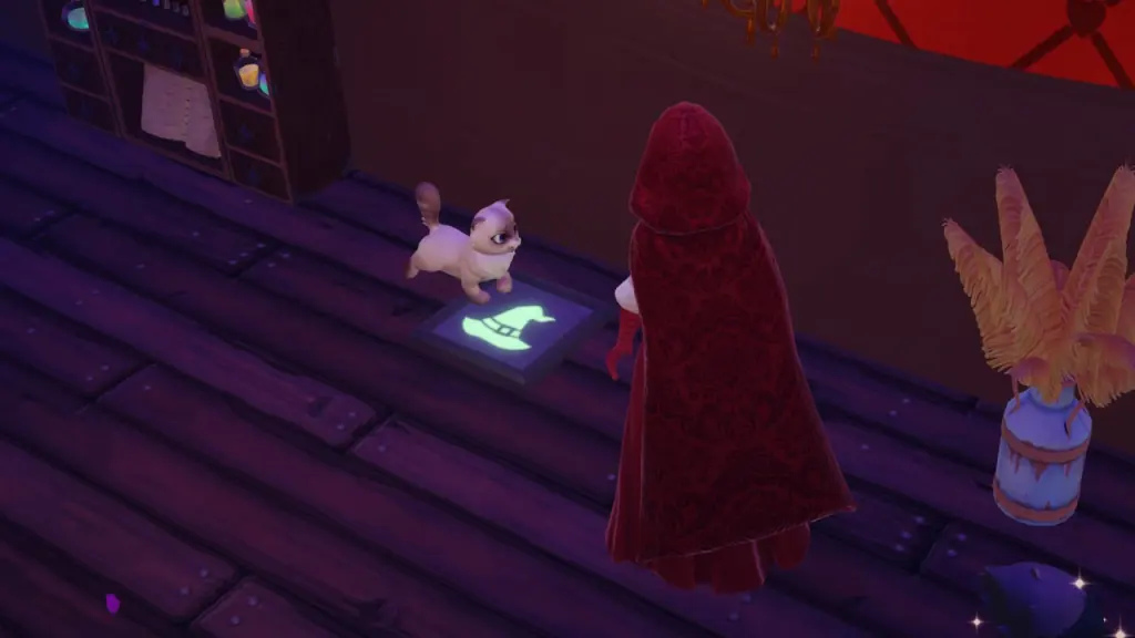 Witch hat symbol on ground in Disney Dreamlight Valley