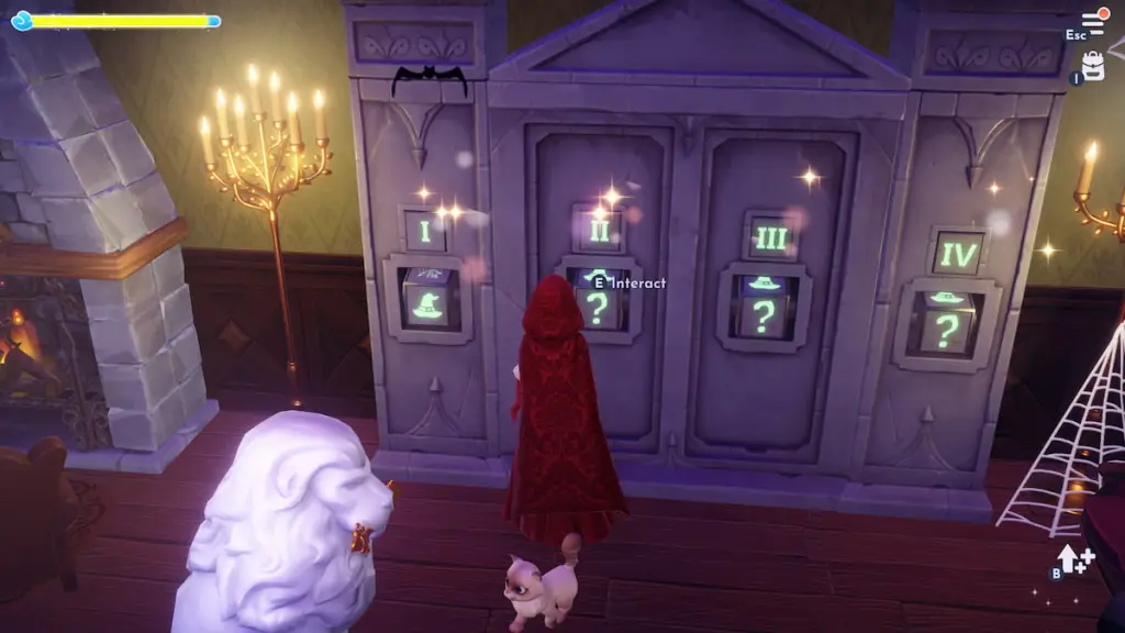 Working on Haunted House Pillar Puzzle in Disney Dreamlight Valley Haunted Floating Festival event